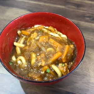 簡単で美味しい！！　残ったカレーでカレーうどん